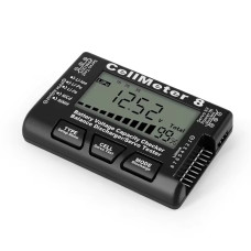 CellMeter 8 – тестер для акумуляторів 2–8S з балансуванням, розрядом і сервотестером