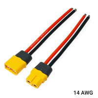 Роз'єм Amass XT60 Male / Female з кабелем 14AWG 10 см (з захисною накладкою)