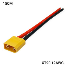Роз'єм XT90 Male з кабелем 12AWG 15 см (силіконовий провід)